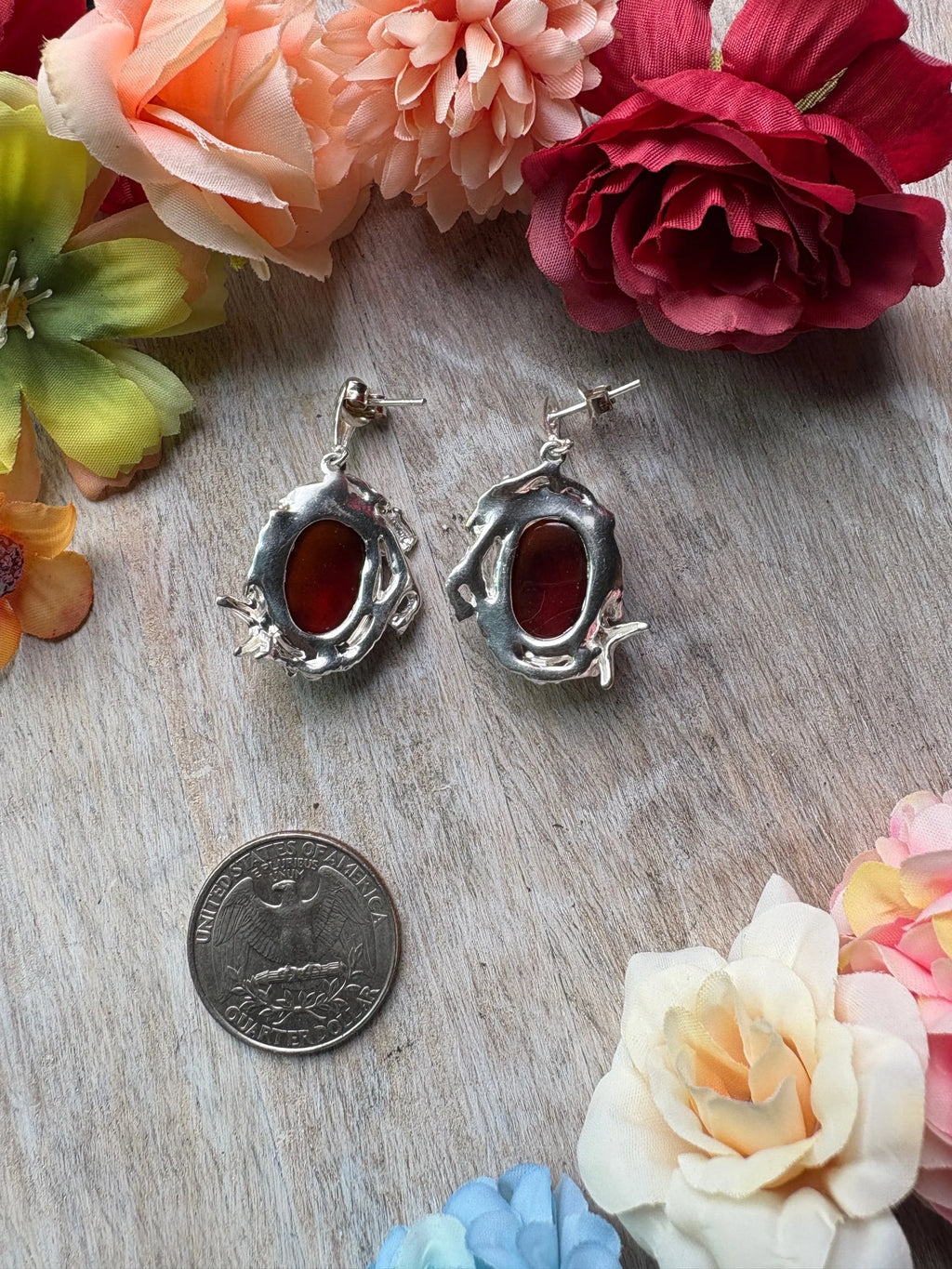Ocean Dream Garnet Earrings