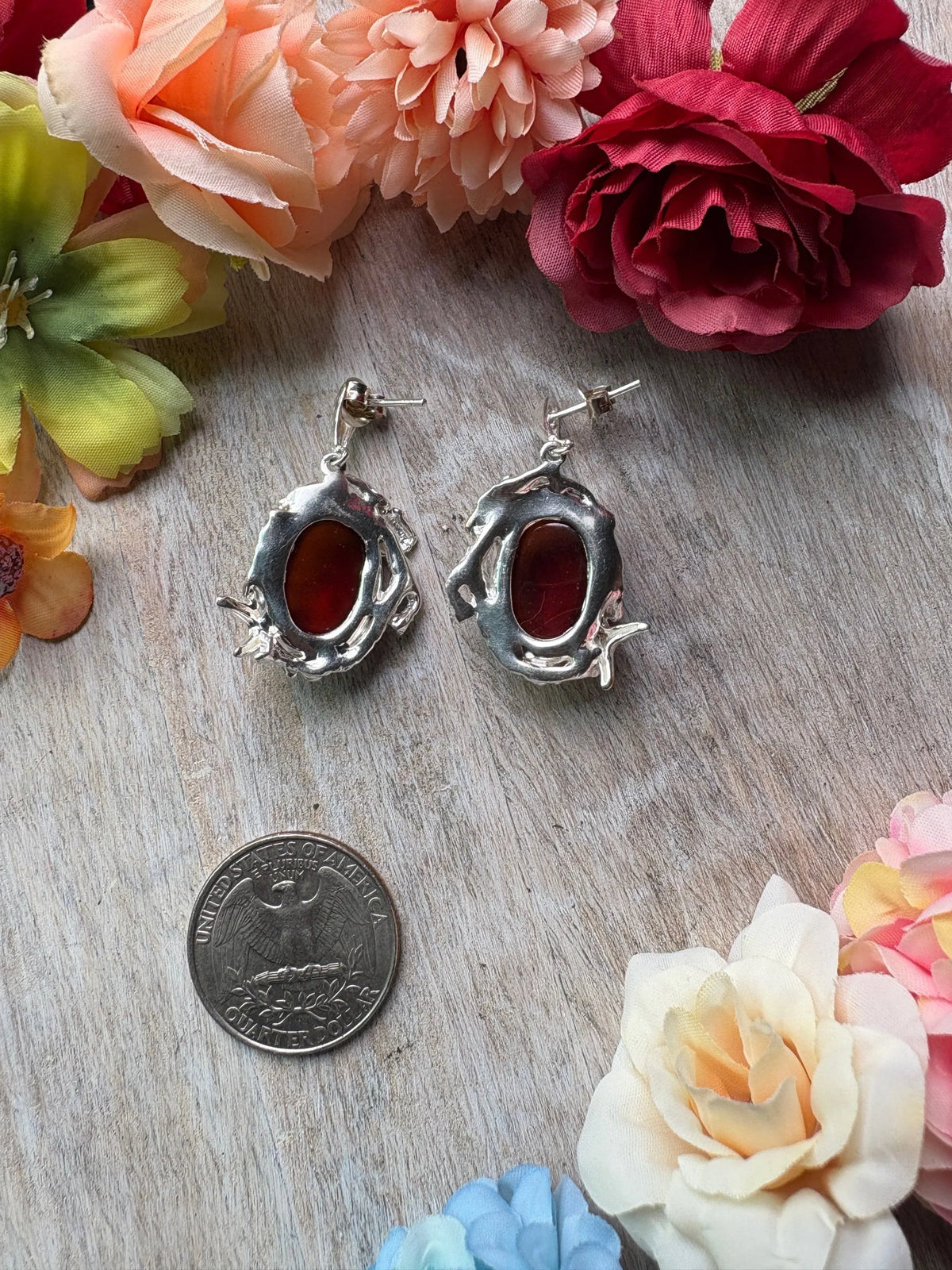 Ocean Dream Garnet Earrings
