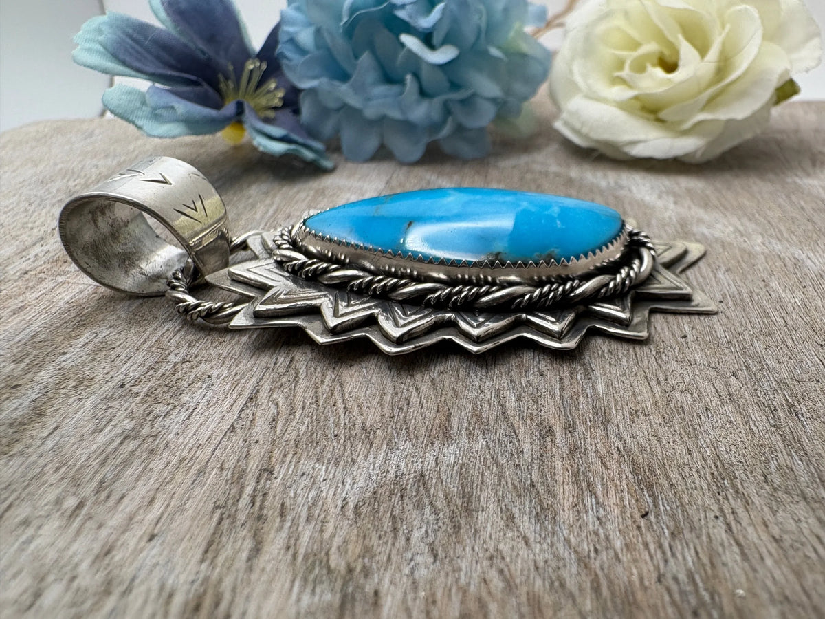 Sunny Skies Kingman Turquoise Pendant