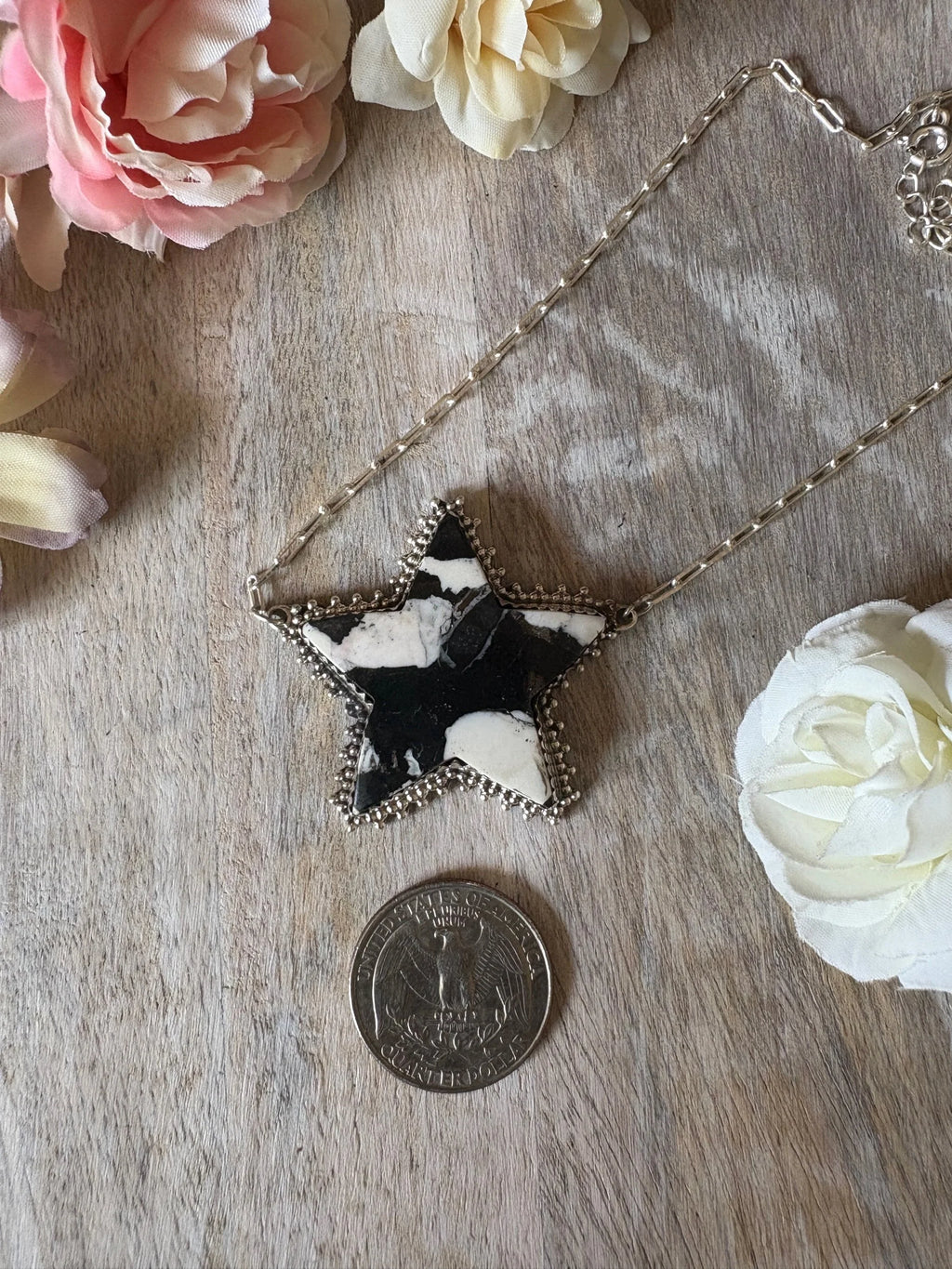 White Buffalo Star Necklace