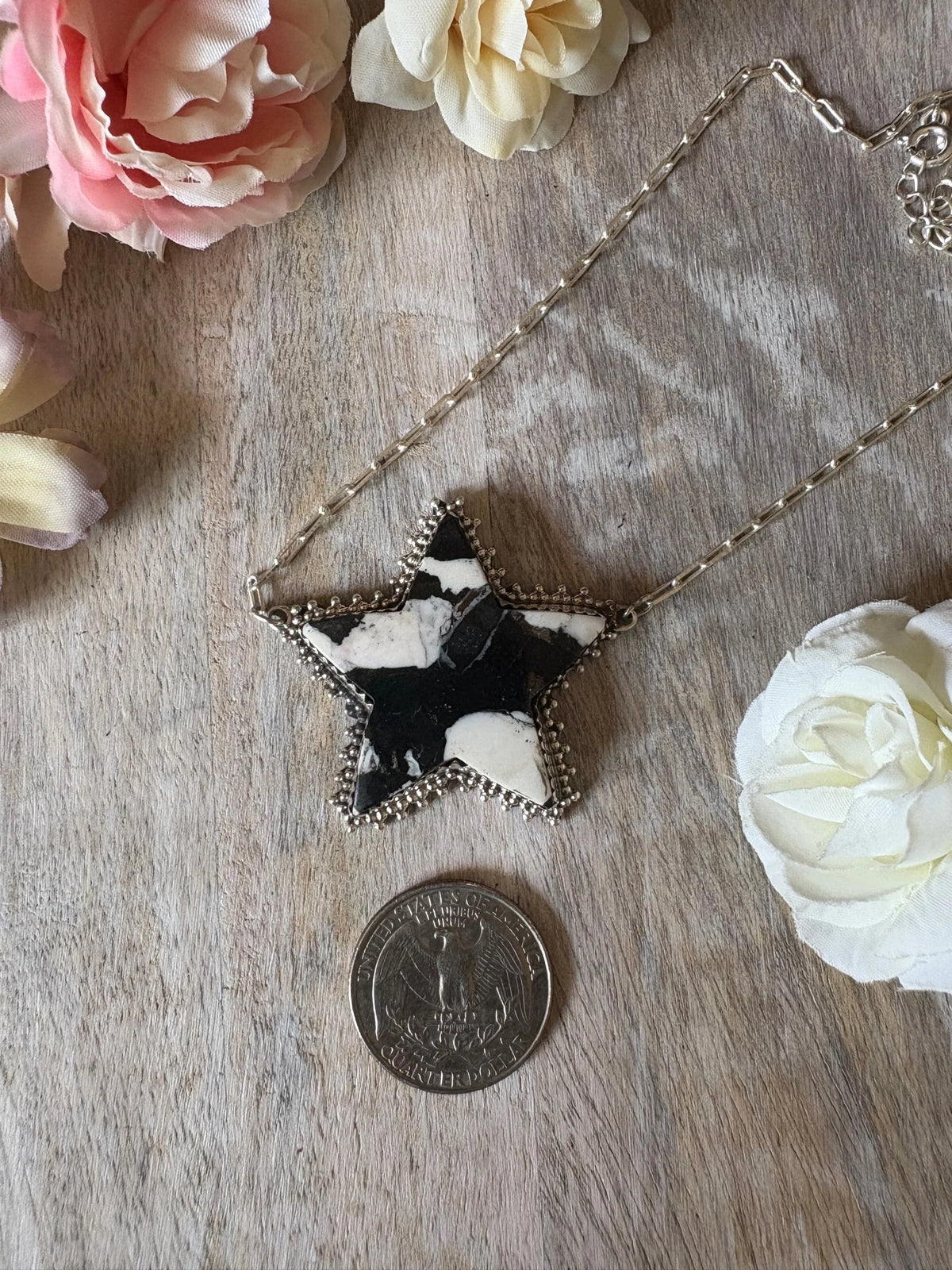 White Buffalo Star Necklace