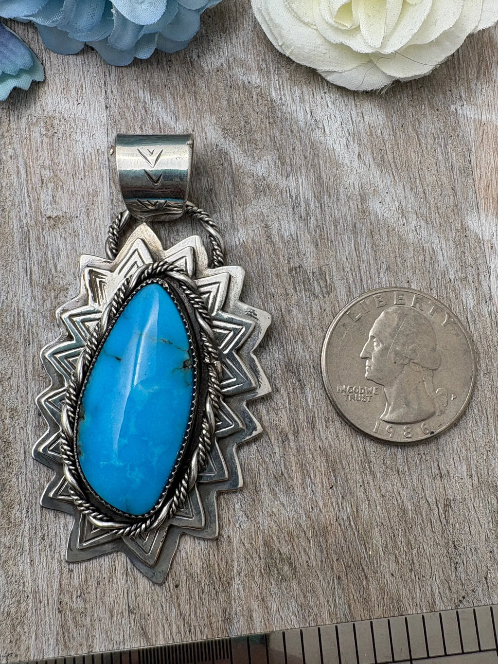 Sunny Skies Kingman Turquoise Pendant