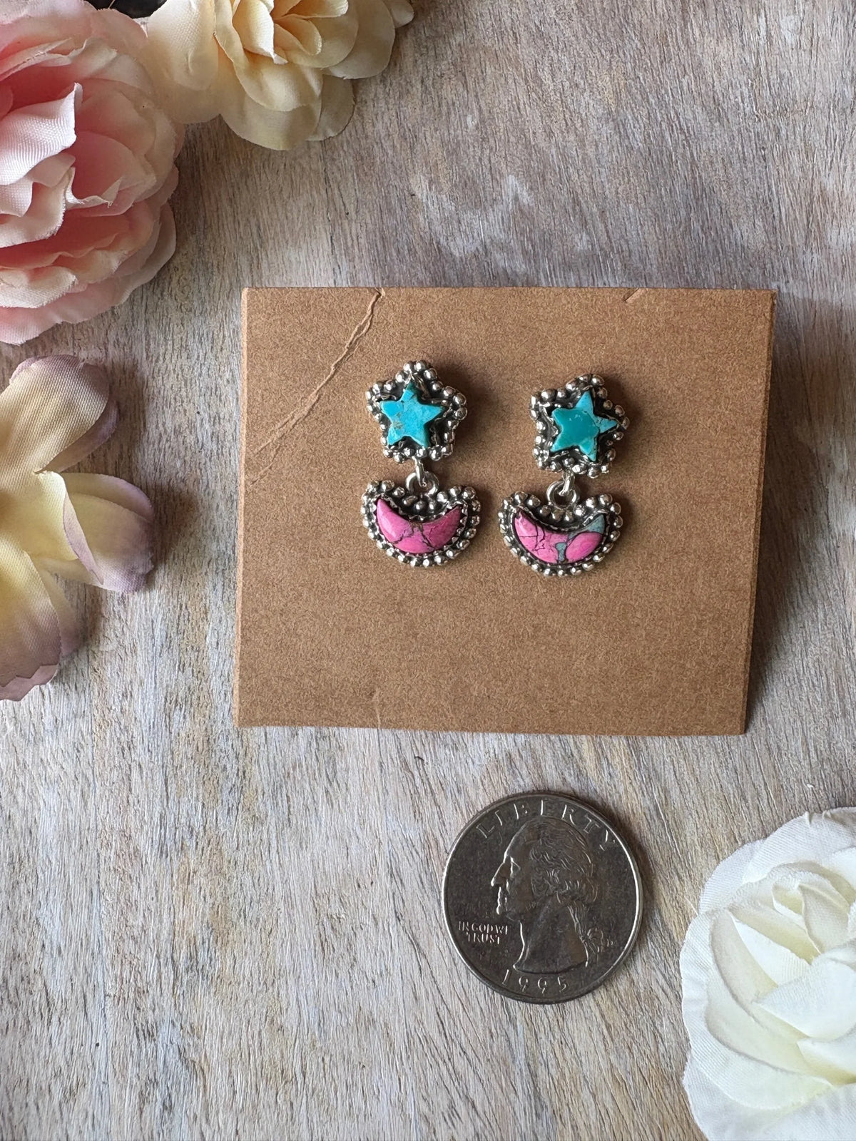 Star and Moon Earrings