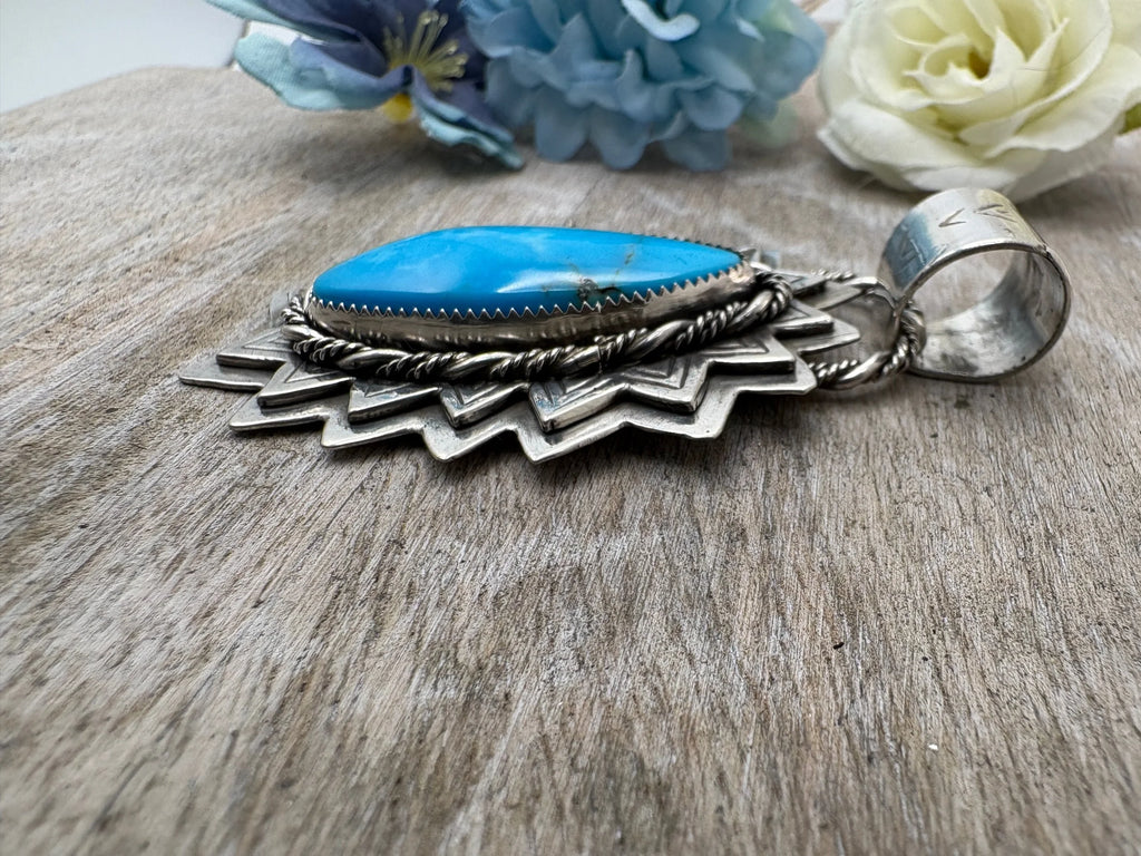 Sunny Skies Kingman Turquoise Pendant