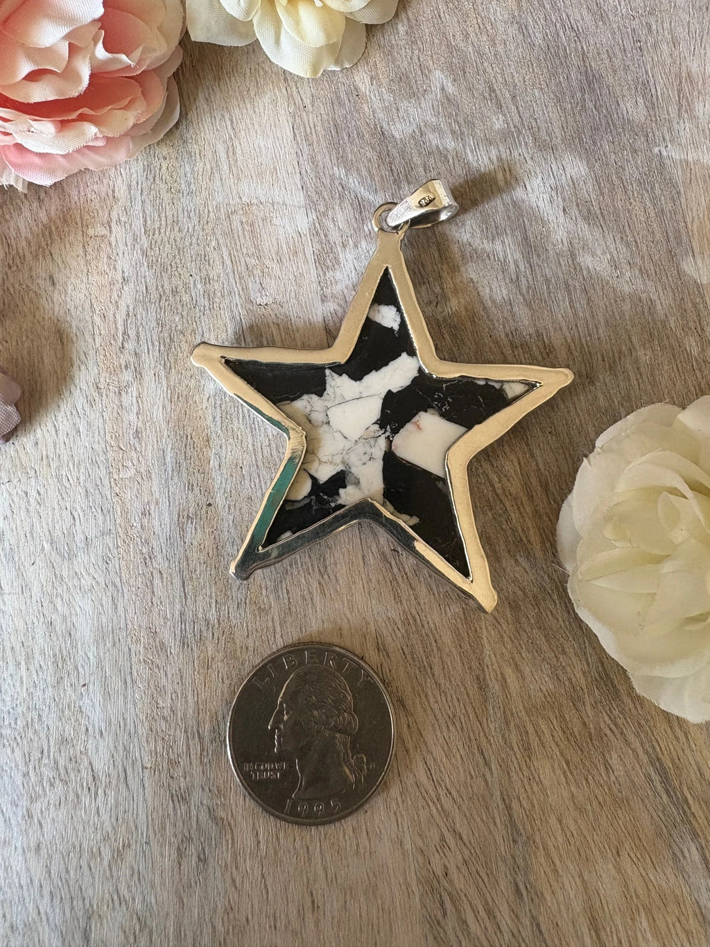 White buffalo Star Pendant