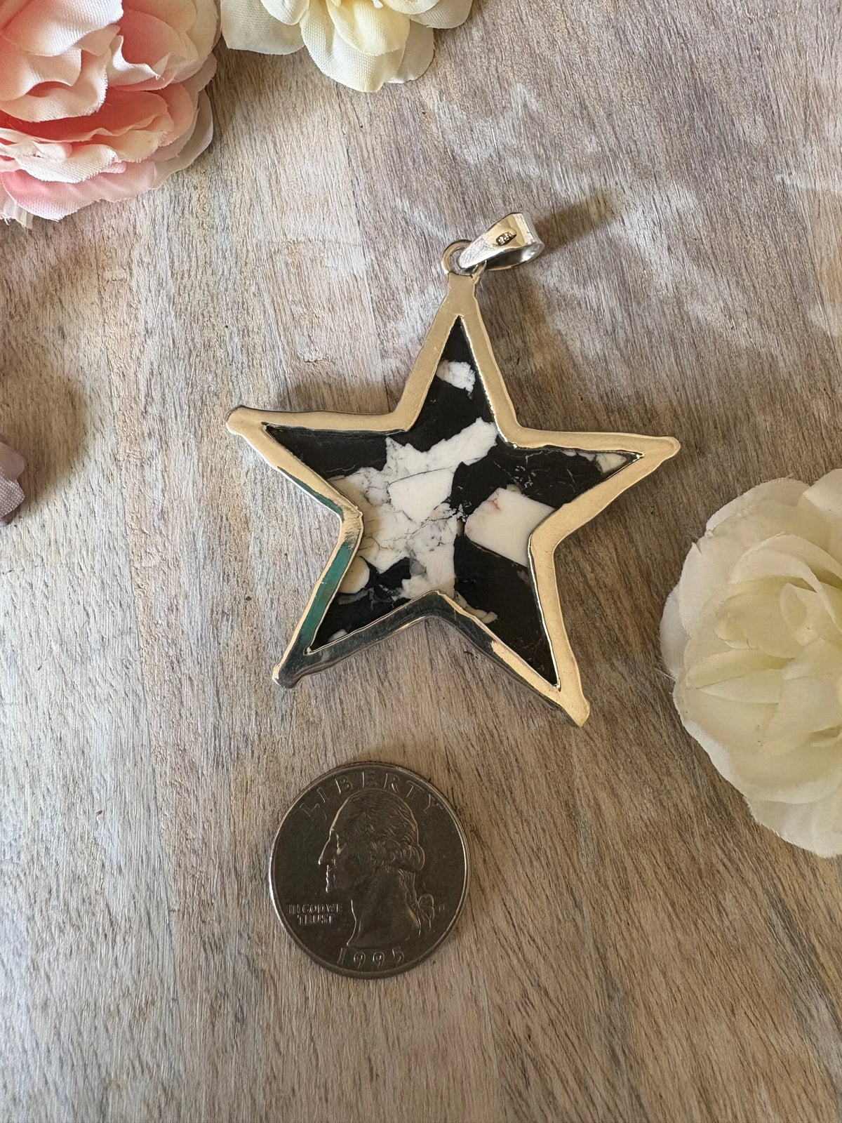 White buffalo Star Pendant