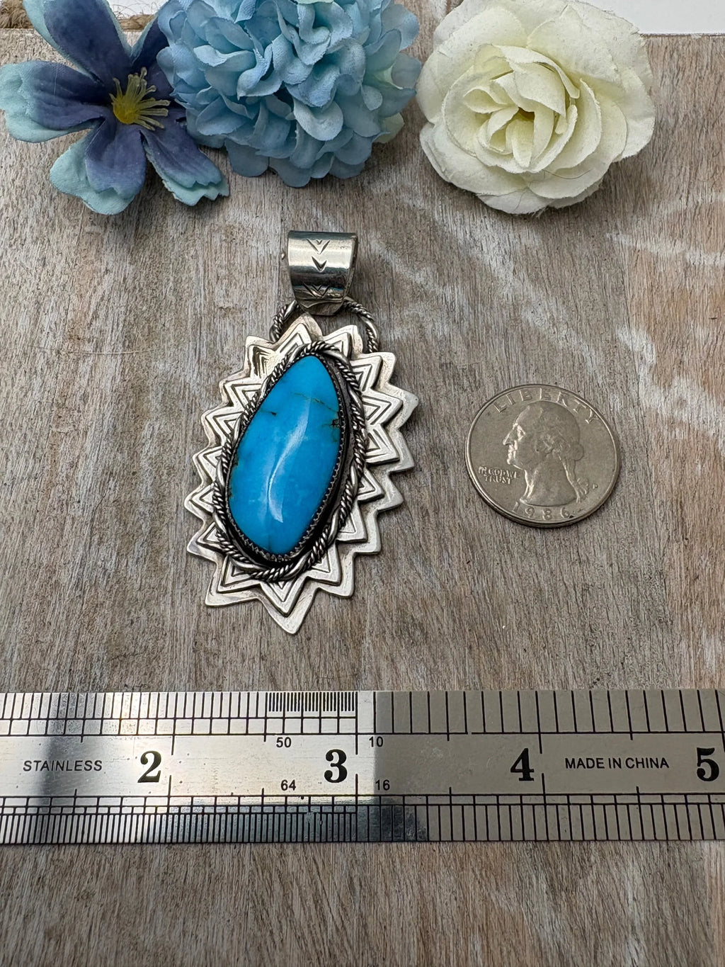 Sunny Skies Kingman Turquoise Pendant
