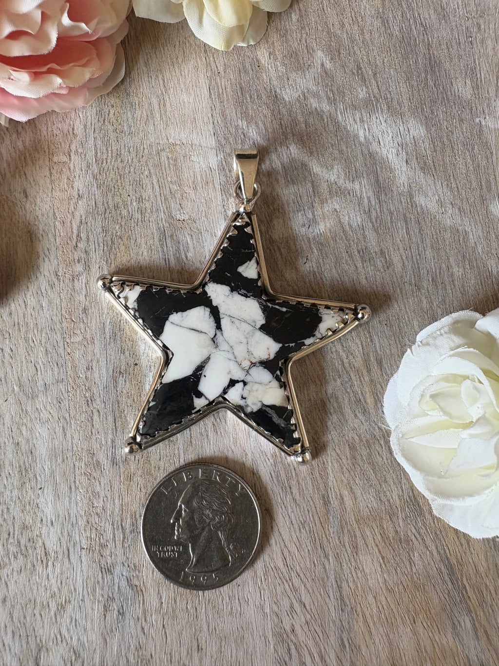 White buffalo Star Pendant
