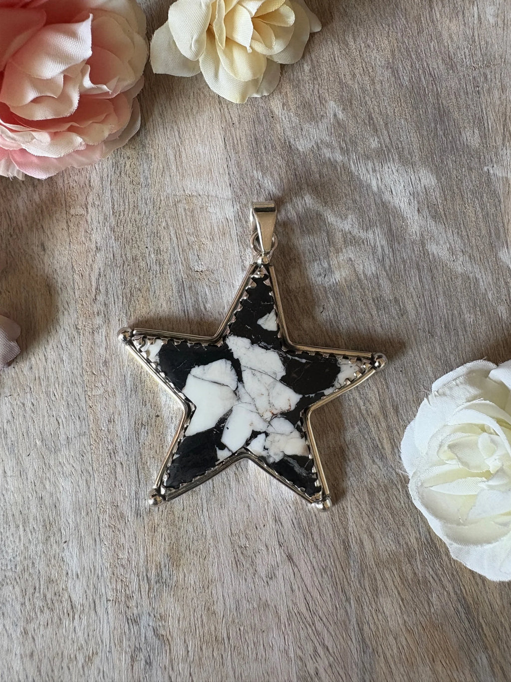 White buffalo Star Pendant