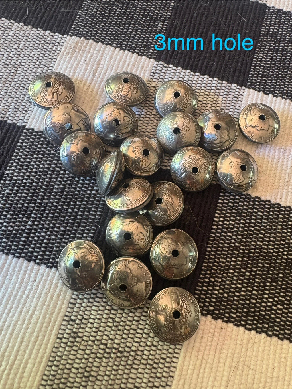 Mercury Dime Beads -made to order