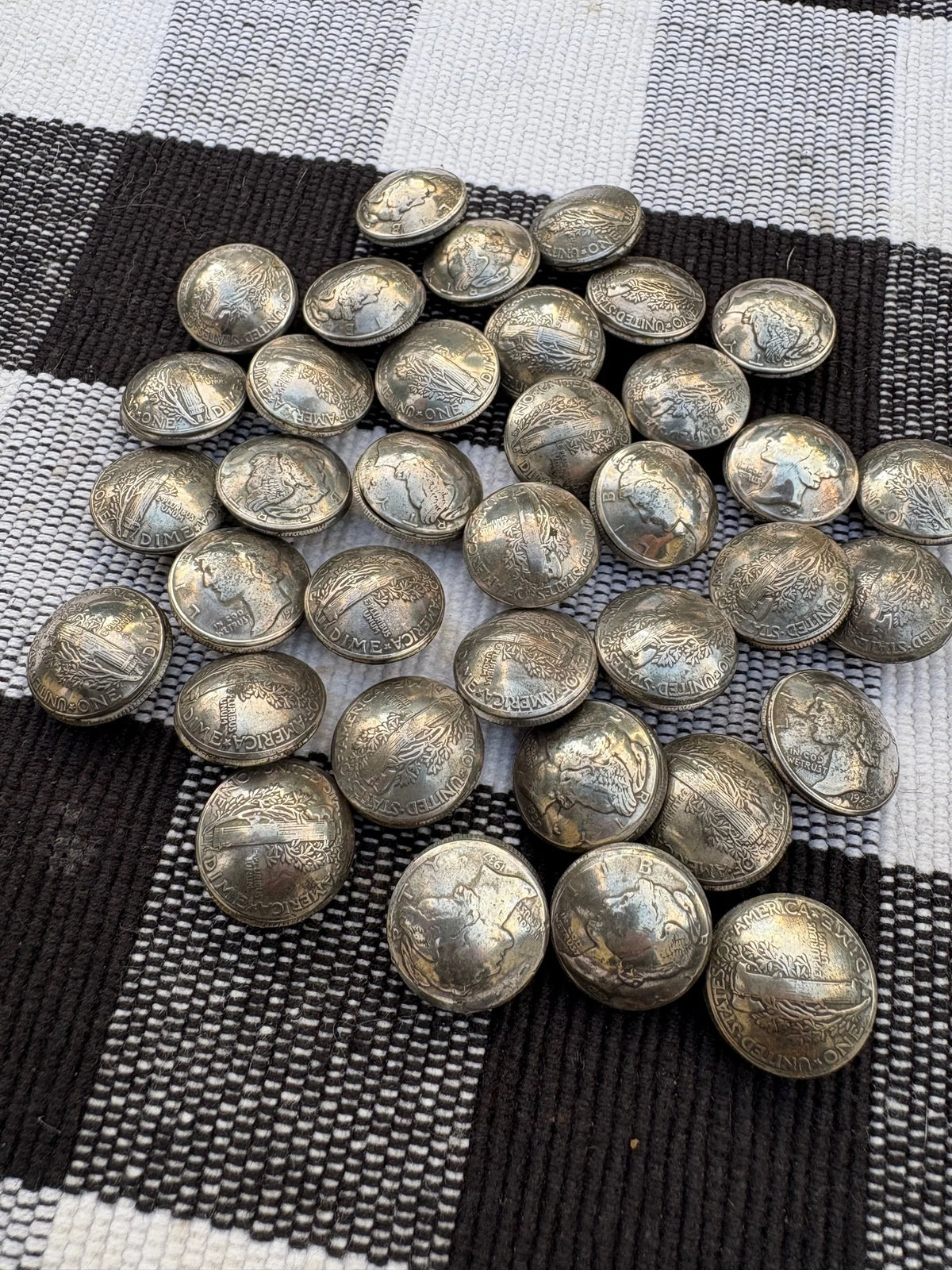 Mercury Dime Beads -made to order