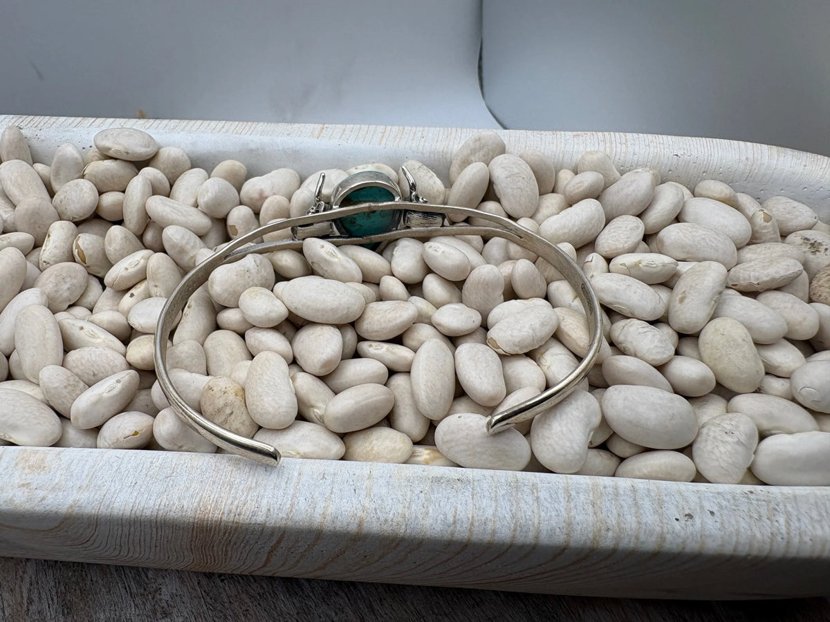 Western Style Turquoise Cuff Sterling Silver