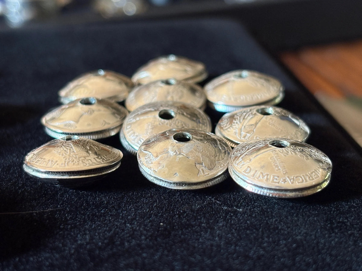 Mercury Dime Beads -made to order
