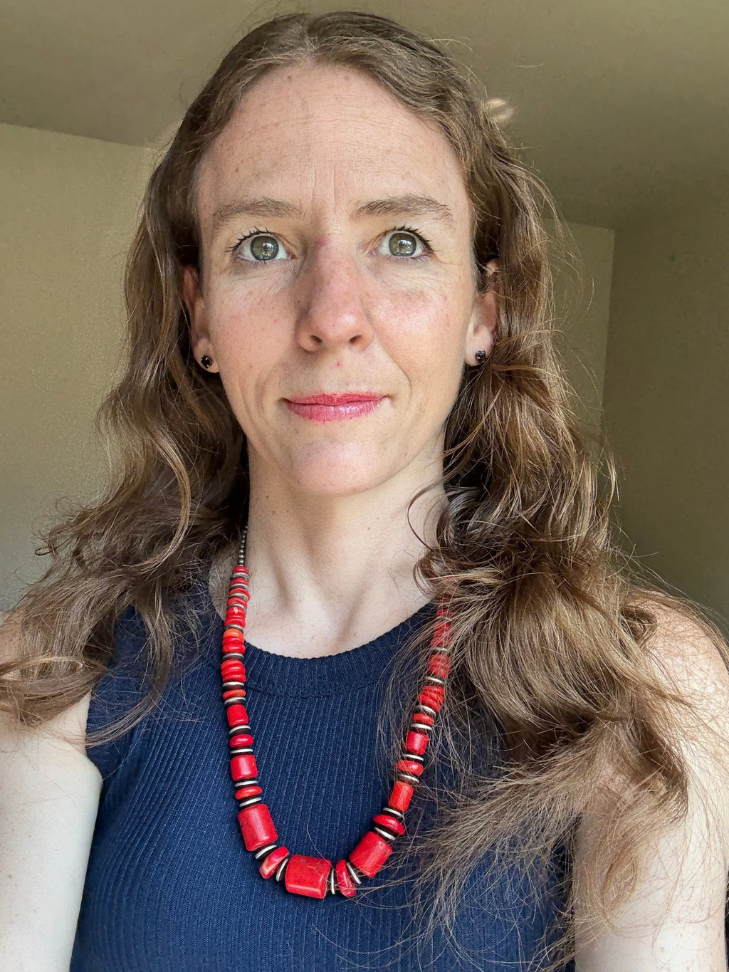 Coral and Sterling Silver Necklace/Bracelet set