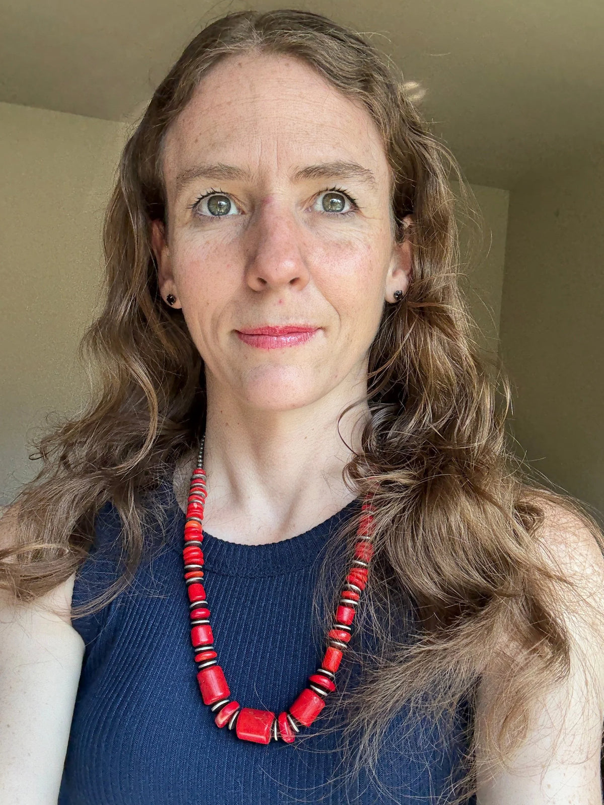 Coral and Sterling Silver Necklace/Bracelet set